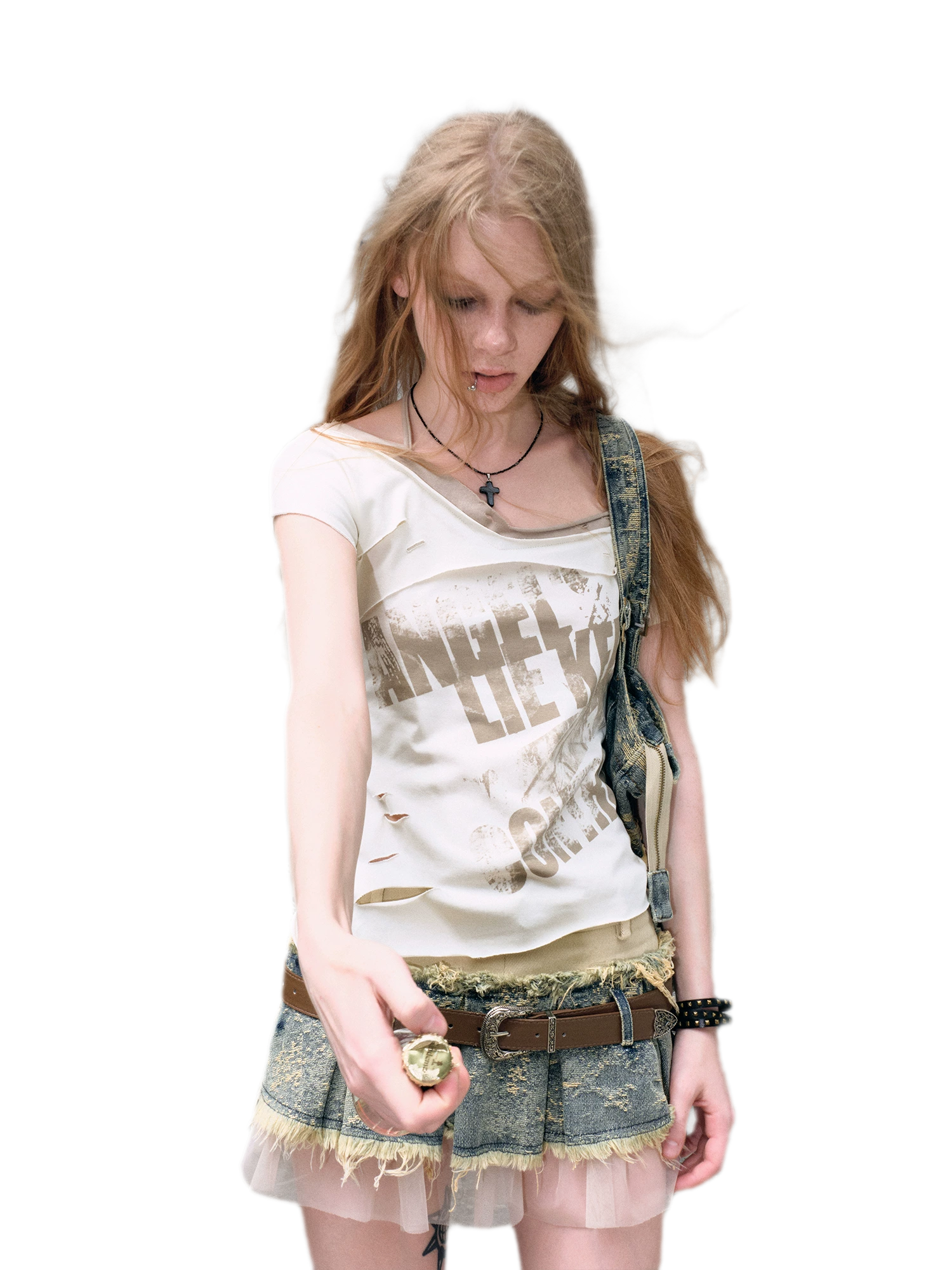 Asymmetric Graffiti T-Shirt