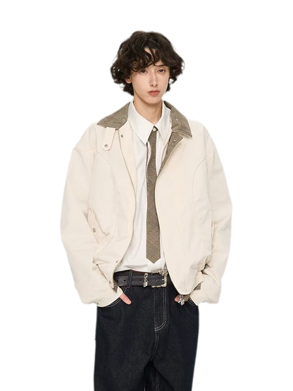 Vintage Houndstooth Harrington Jacket