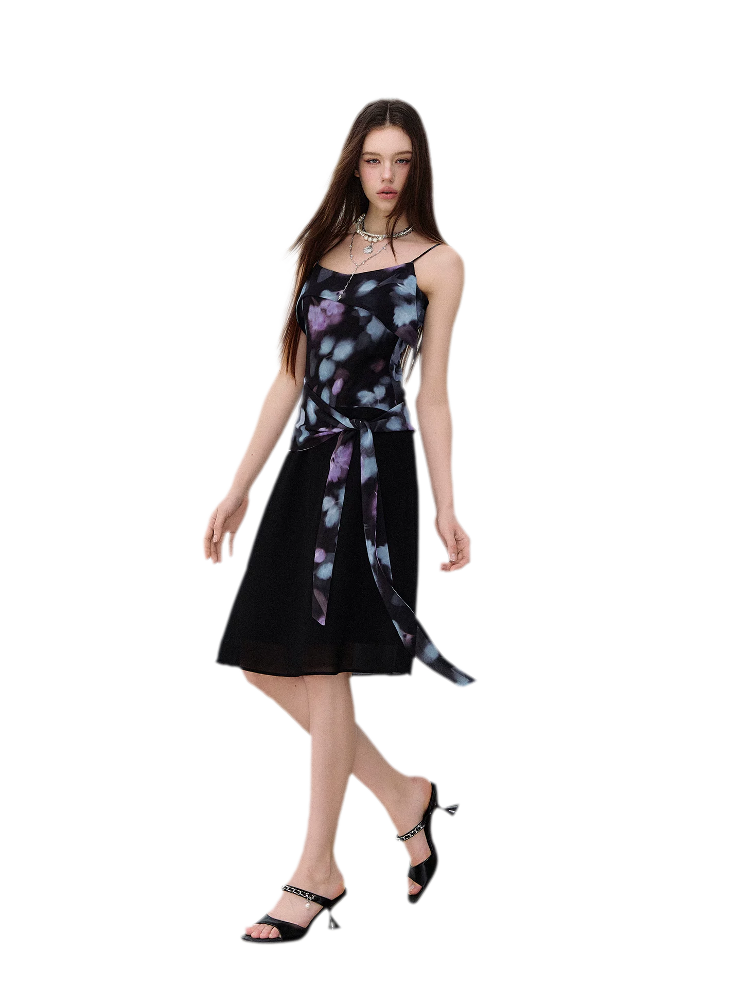 Irregular Tie-Dye Print Dress