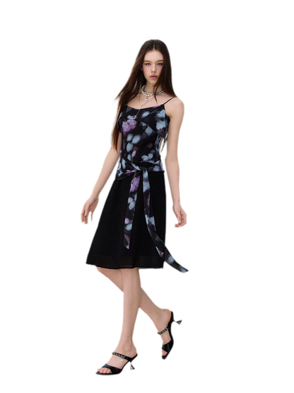 Irregular Tie-Dye Print Dress