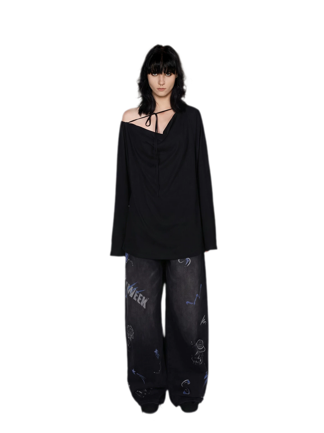 Draped Off-Shoulder Tee