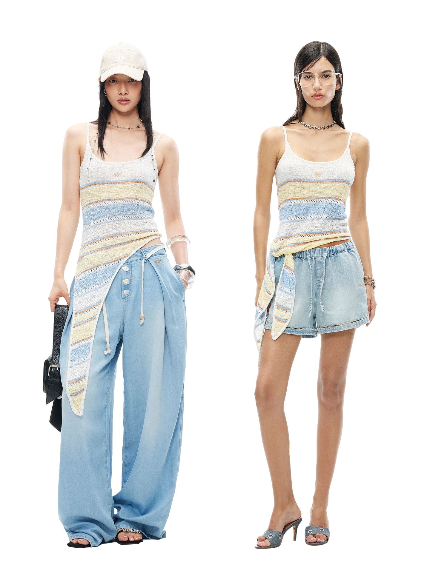 Marfi Striped Spliced Camisole