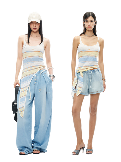 Marfi Striped Spliced Camisole