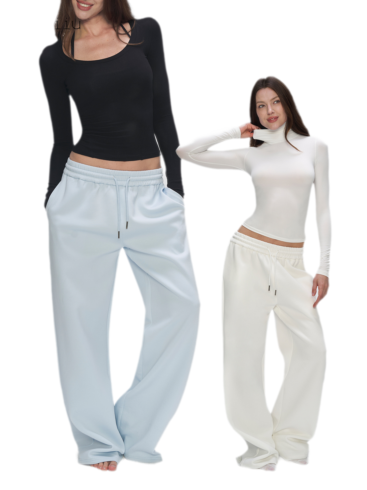 Air Cotton Wide-Leg Sweatpants
