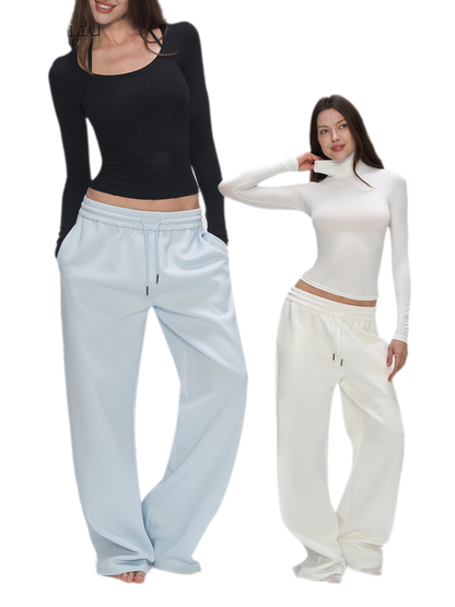 Air Cotton Wide-Leg Sweatpants