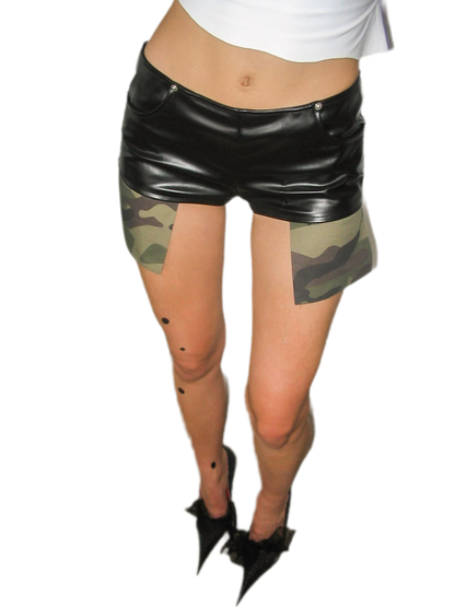 Matte PU Pocket Shorts
