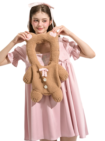 Teddy-Handtasche in Bärenform aus Sherpa