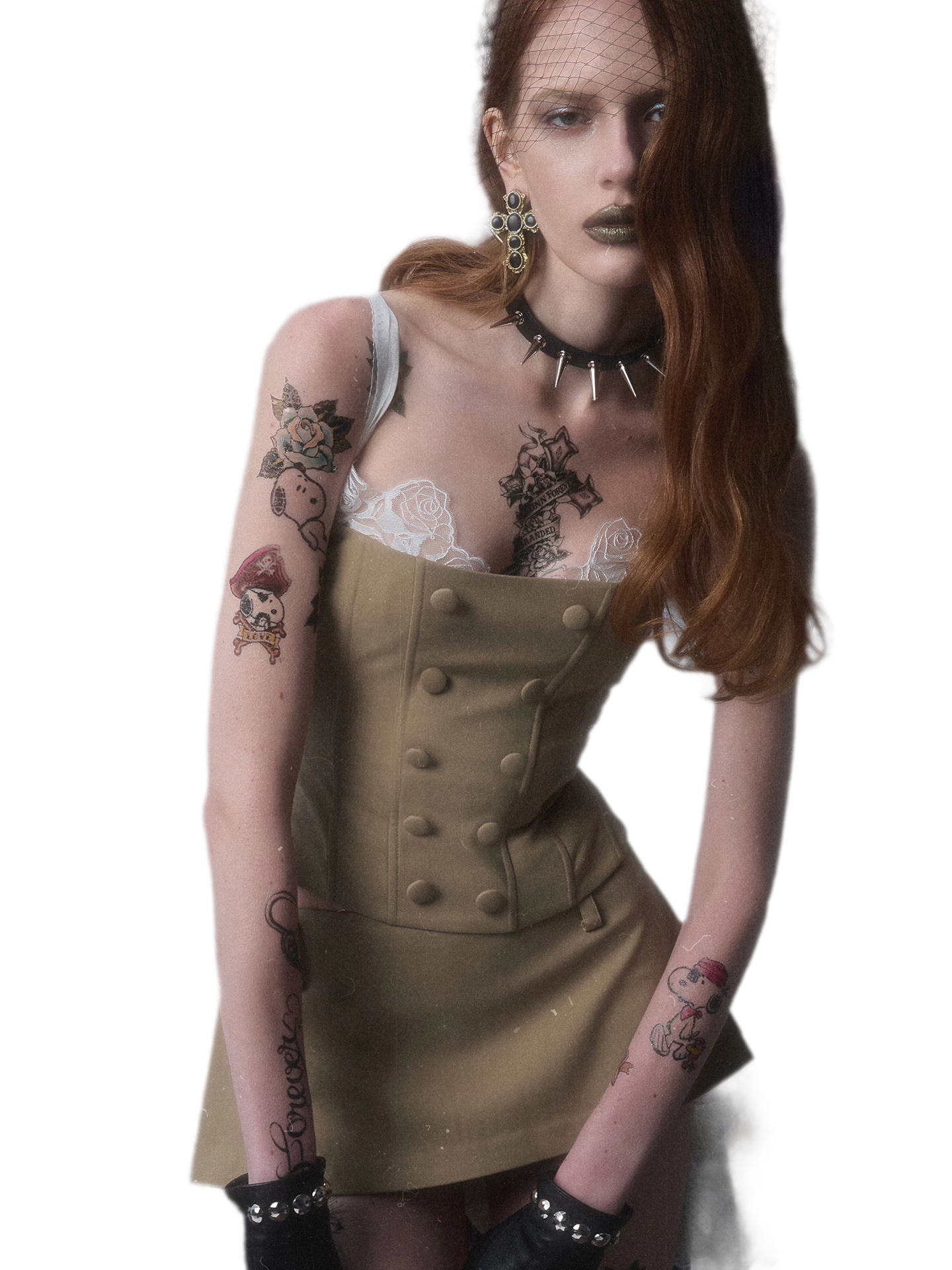 Fishbone Lace Corset Top