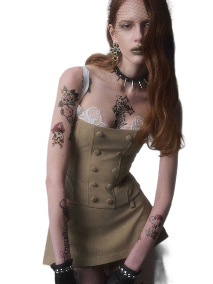 Fishbone Lace Corset Top
