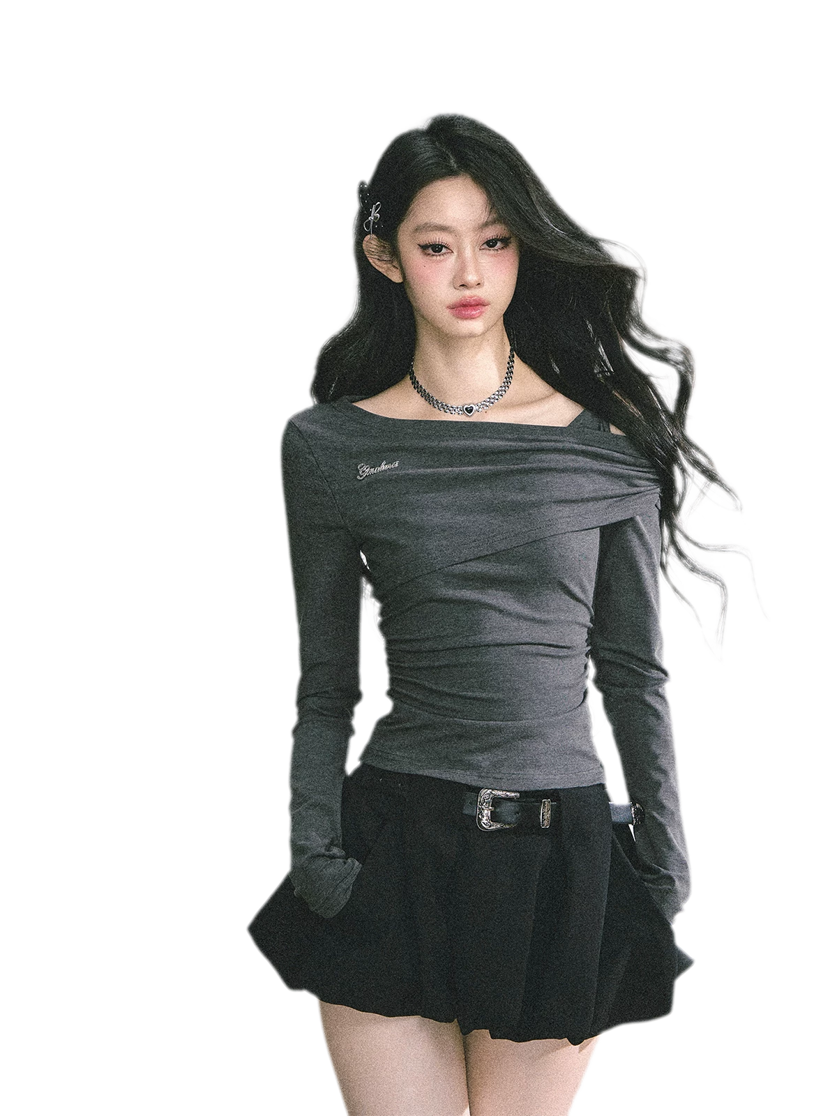 Lace Cutout Shoulder Tee