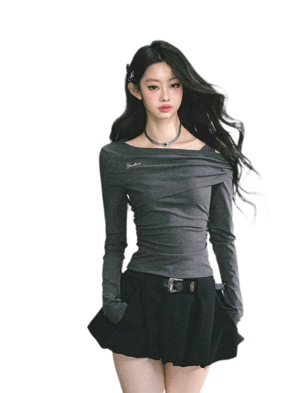 Lace Cutout Shoulder Tee