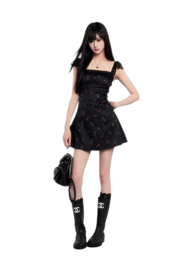 Lace Waisted Floral Dress