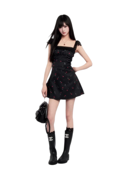 Lace Waisted Floral Dress