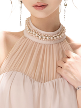 CYNR Pearl Halter Midi Dress – view 4