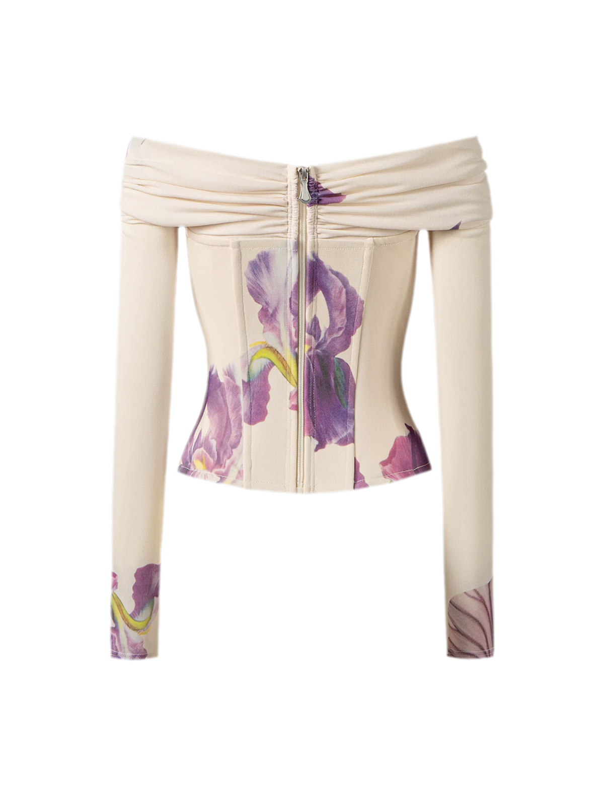 Hand-Painted Iris Corset Top — Load image 3 in gallery view