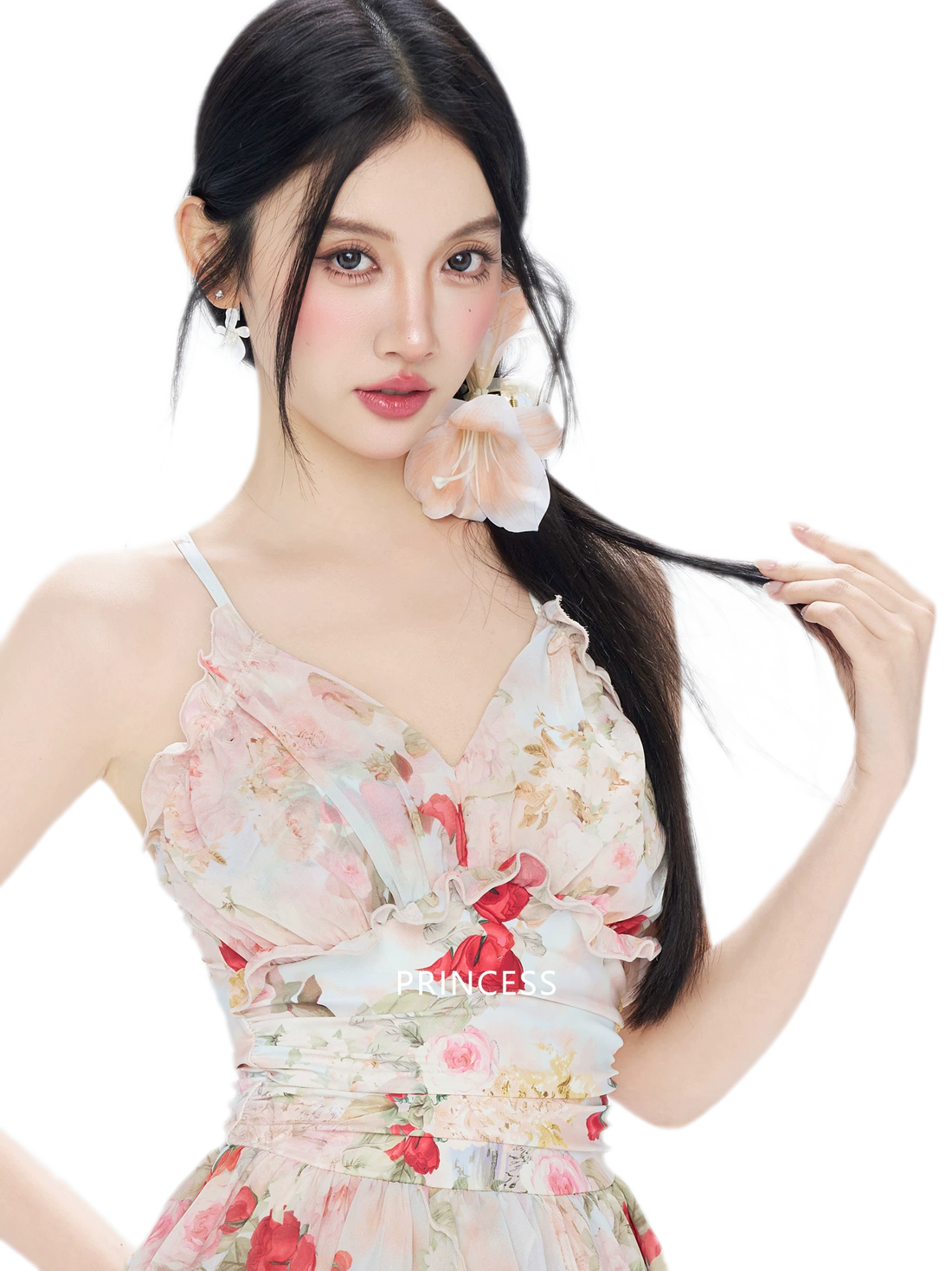 Floral Ruffle Swim Dress