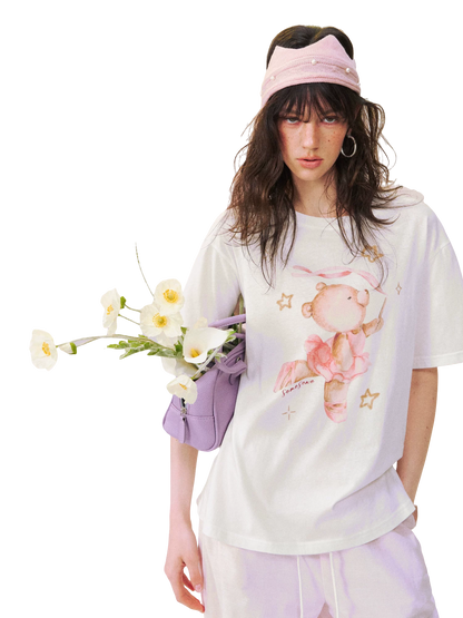 Ballet Bear Long &amp; Short Sleeve T-Shirts