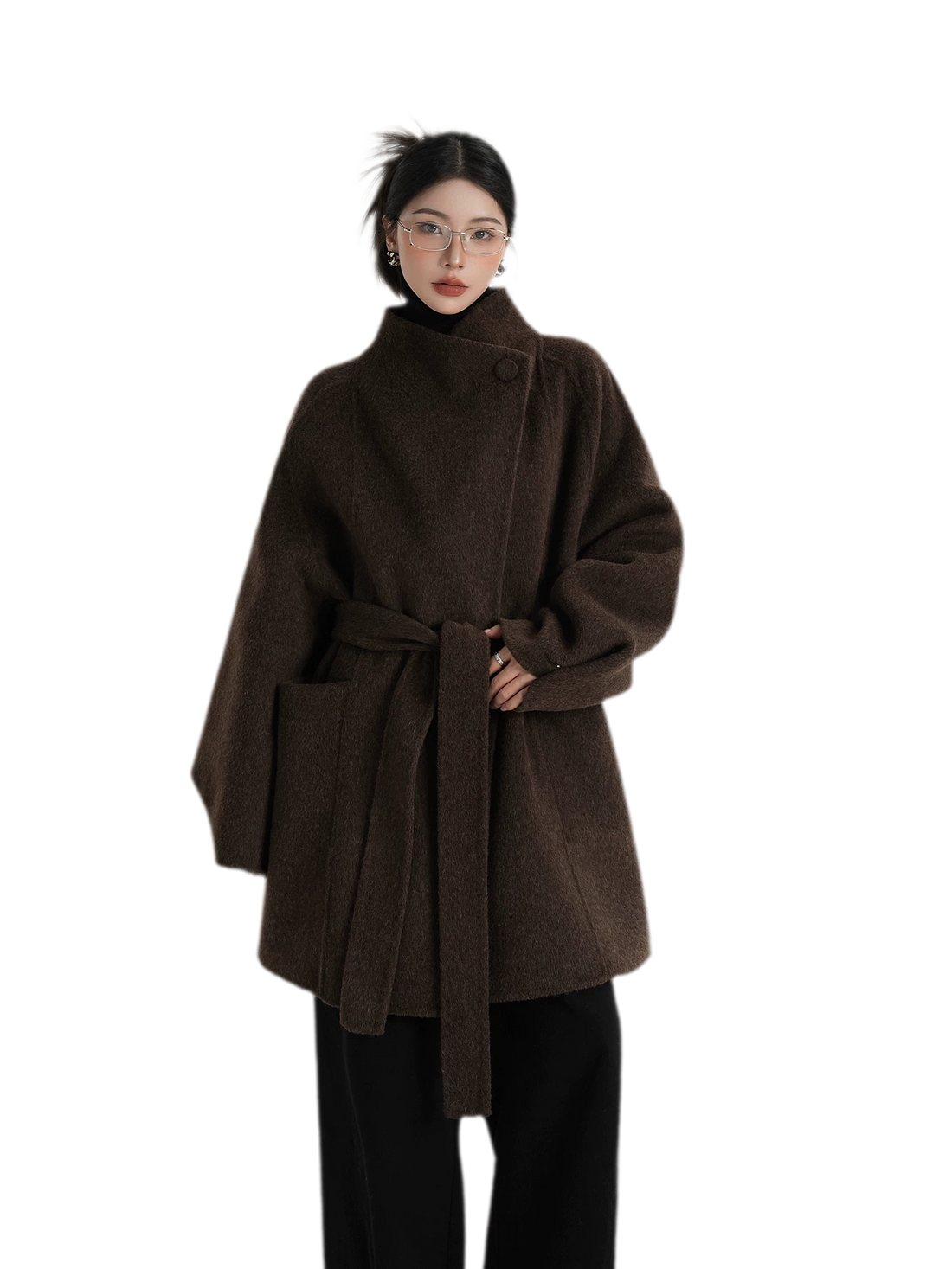 Hand-Sewn Belted Wool Coat