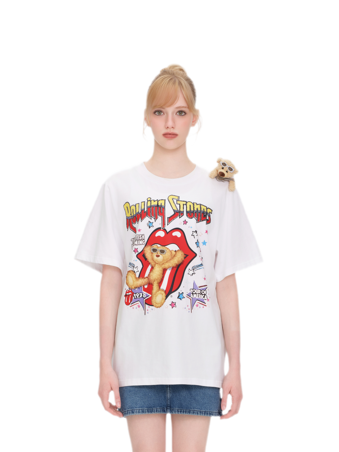 เสื้อยืดลายหมีแบบร่วมแบรนด์
