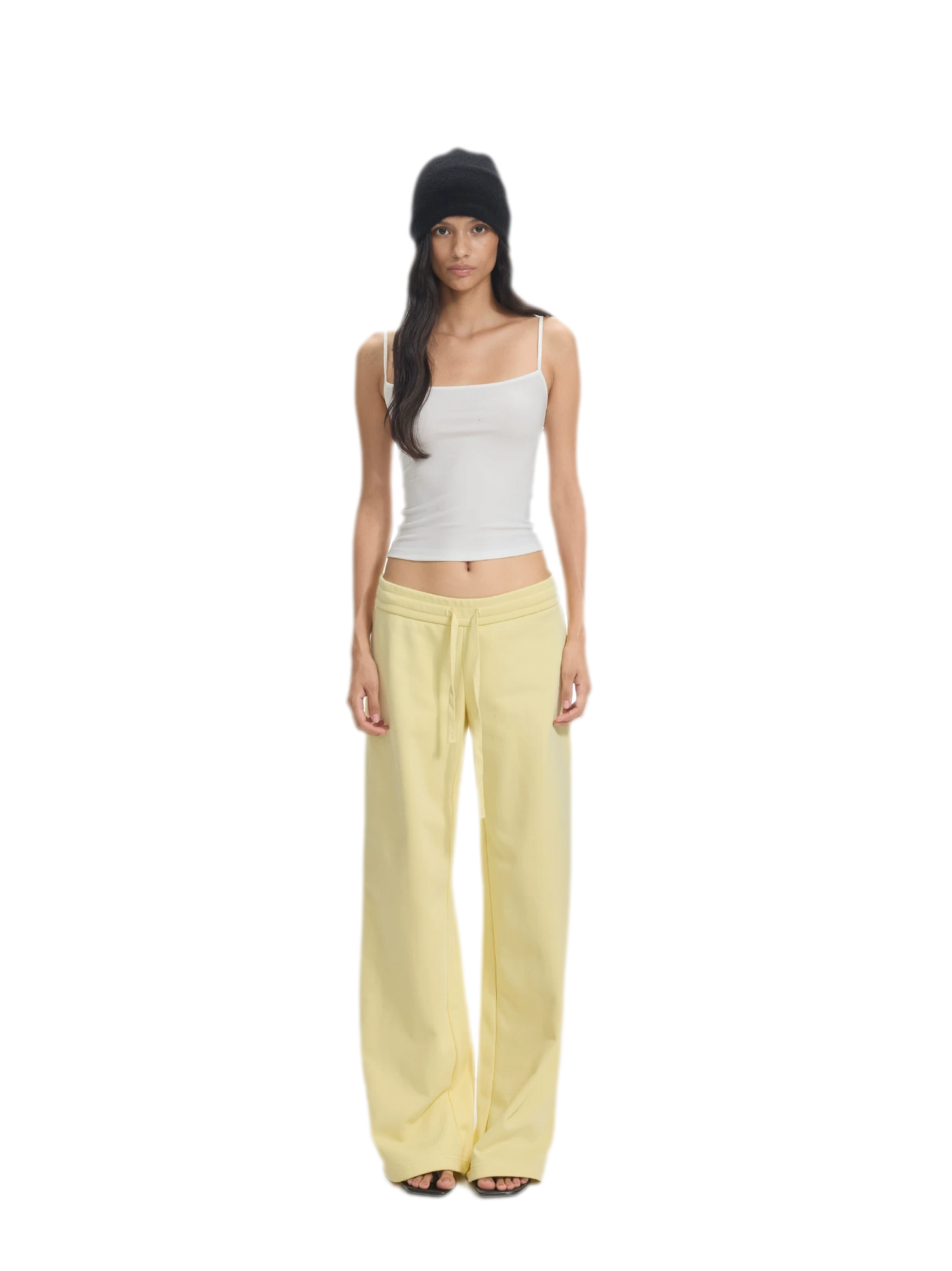 Washed Ribbed Low-Rise Sweatpants