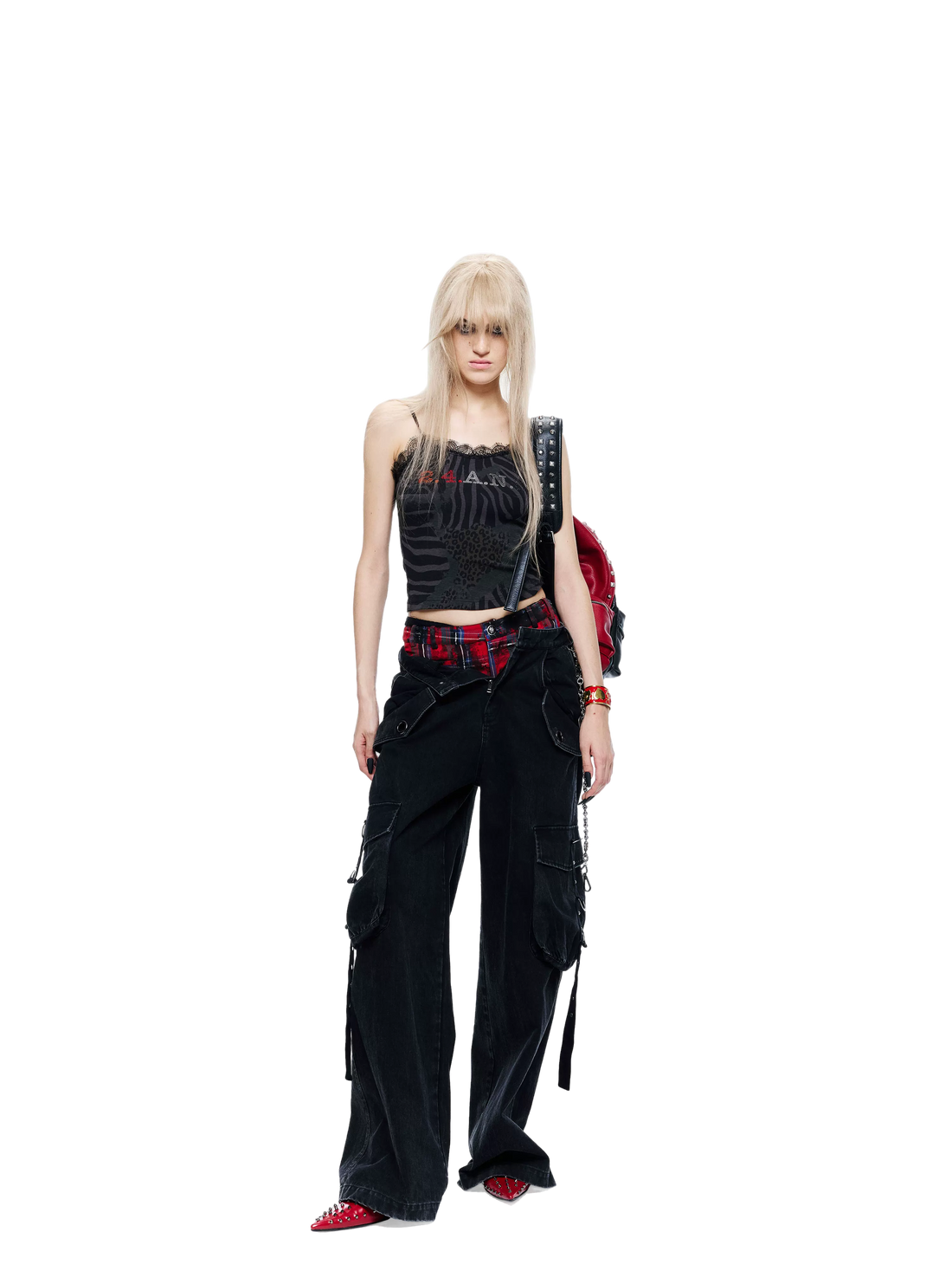 Gradient Print Camisole with Rhinestone Detail