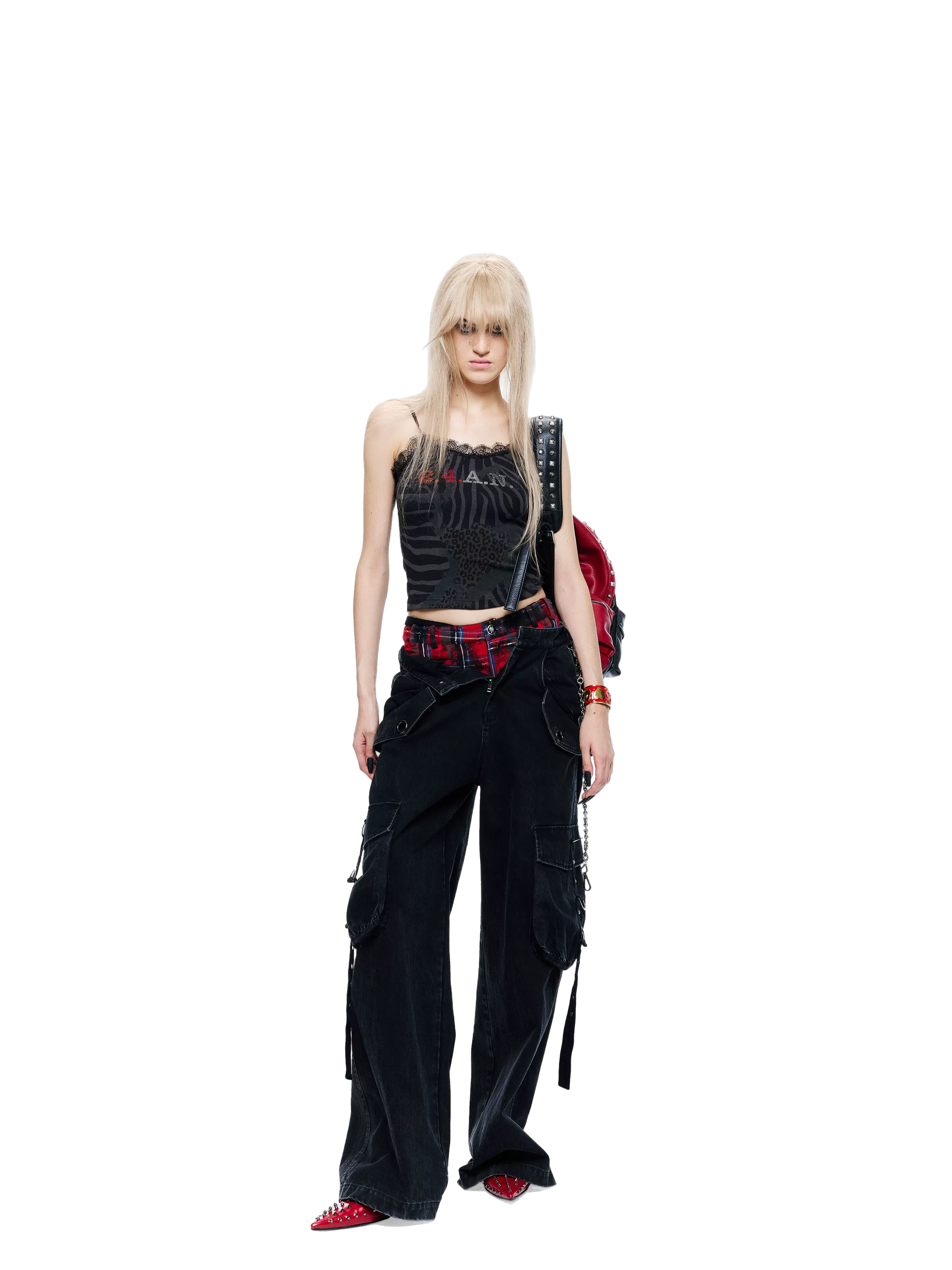 Gradient Print Camisole with Rhinestone Detail