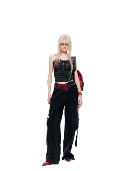 Gradient Print Camisole with Rhinestone Detail