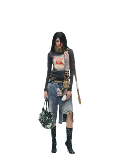 Graphic Buckle Cropped T-Shirt