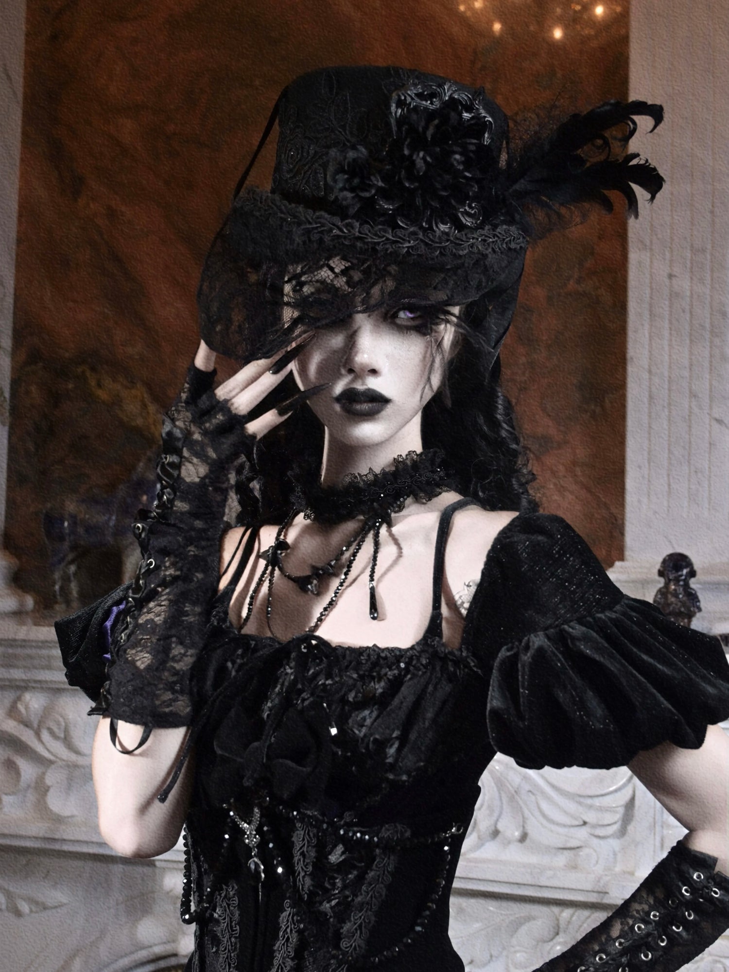 Gothic Ribbon Duchess Wool Hat