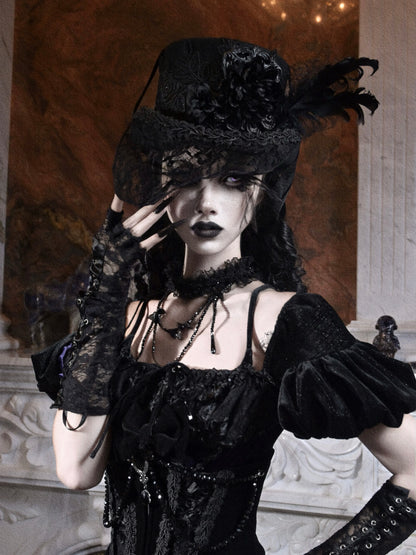 Gothic Ribbon Duchess Wool Hat