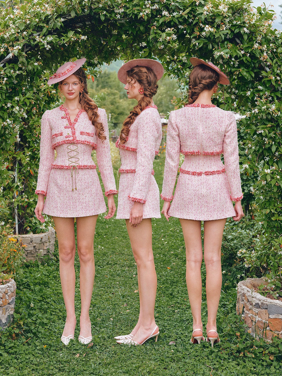 Tweed Trim Two-Piece Set