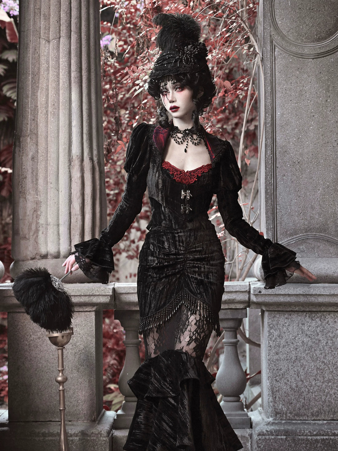 Velvet Gothic Fitted Jacket