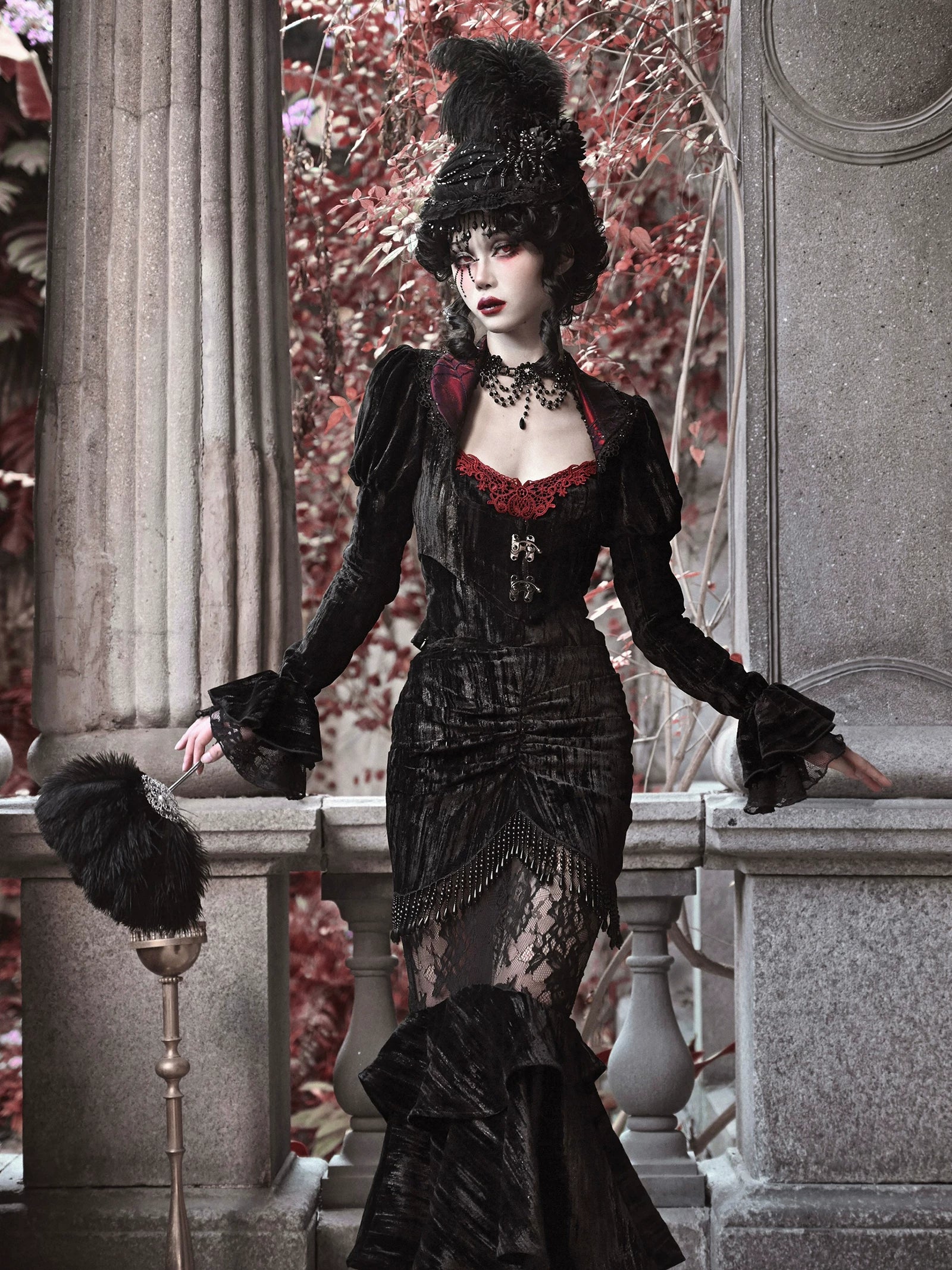 Velvet Gothic Fitted Jacket