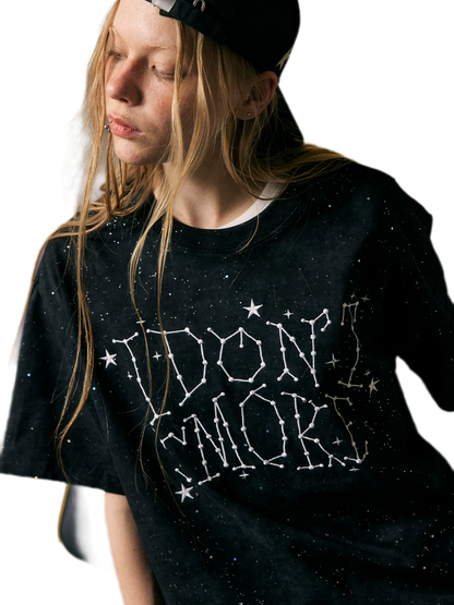 Starry Glitter Oversized T-Shirt