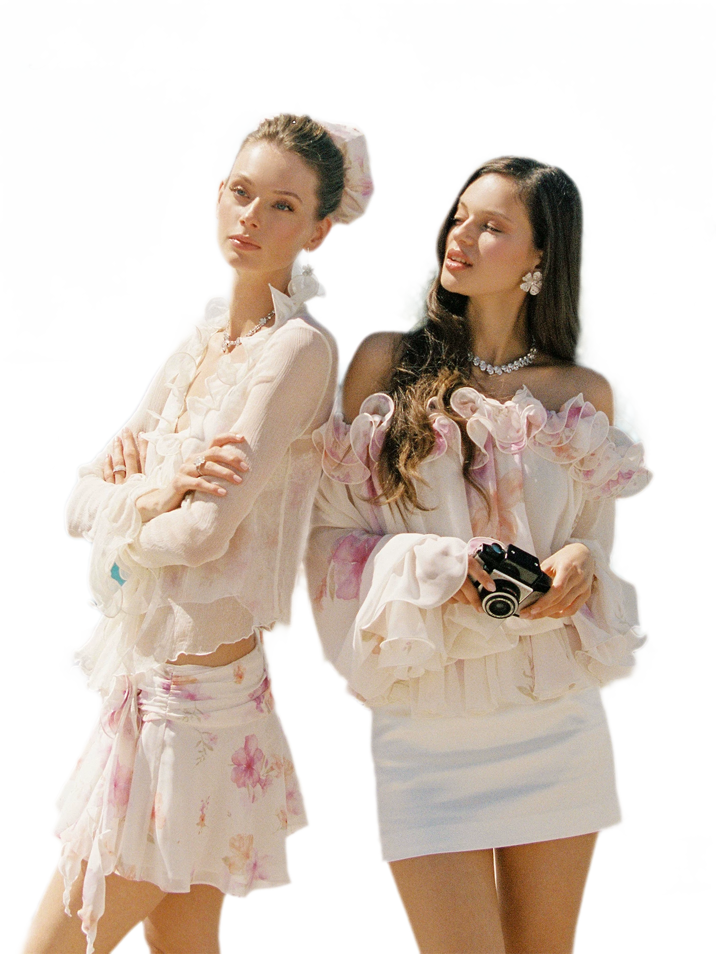 Ruffled Off-Shoulder Set