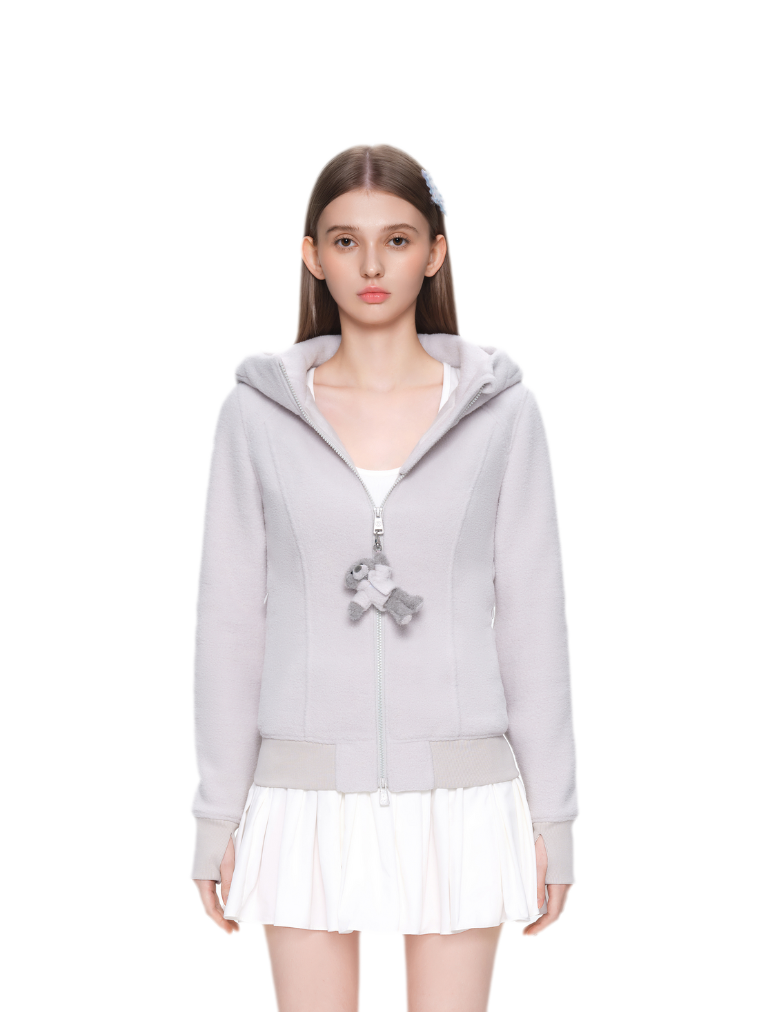 Soft Fleece Slim-Fit Hooded Jacket