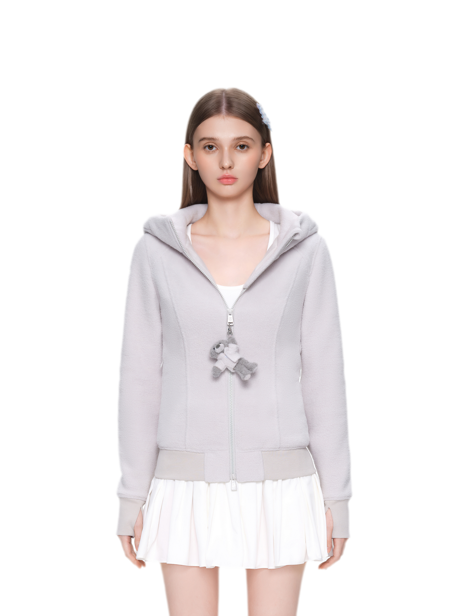 Soft Fleece Slim-Fit Hooded Jacket