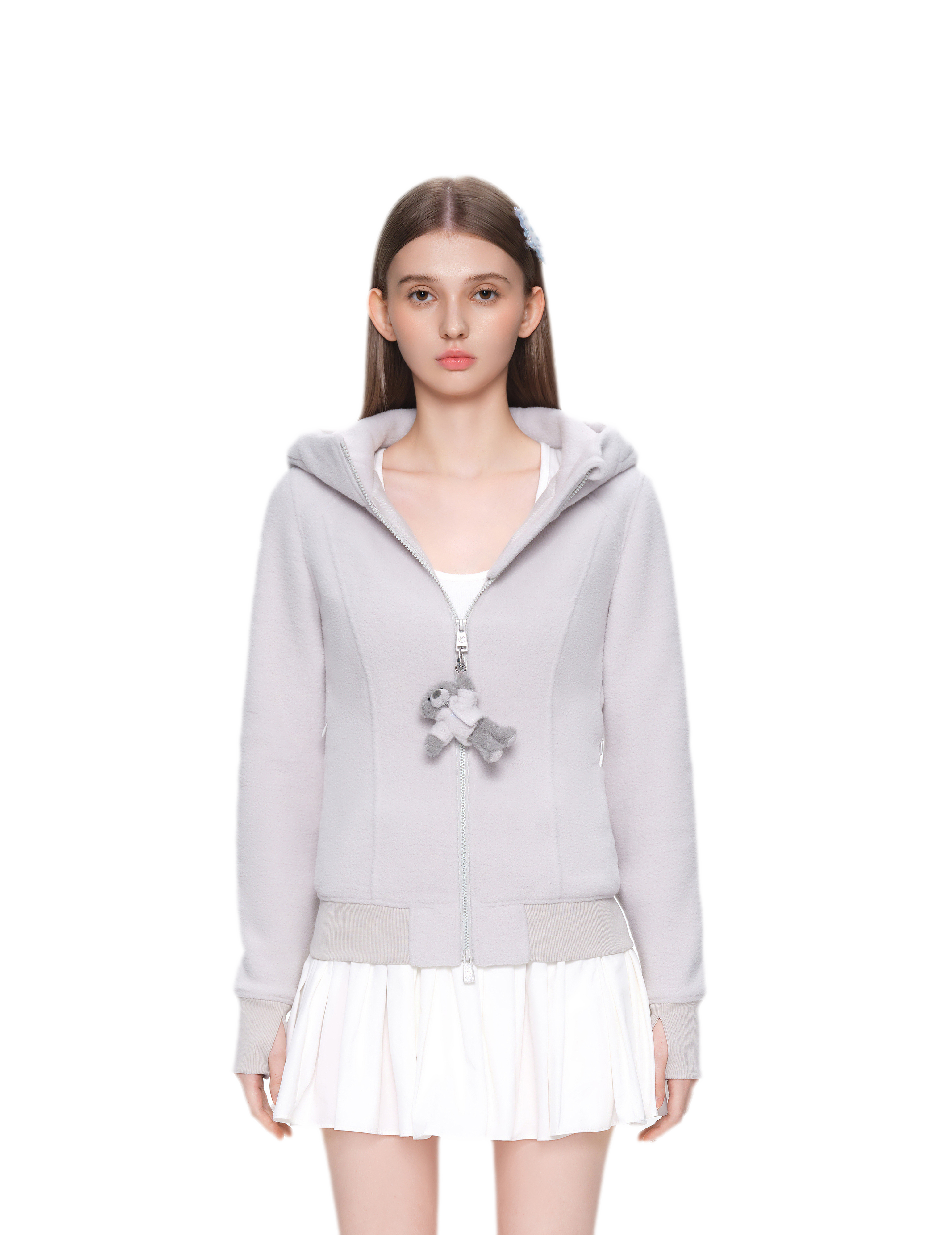 Soft Fleece Slim-Fit Hooded Jacket
