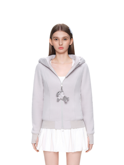 Soft Fleece Slim-Fit Hooded Jacket