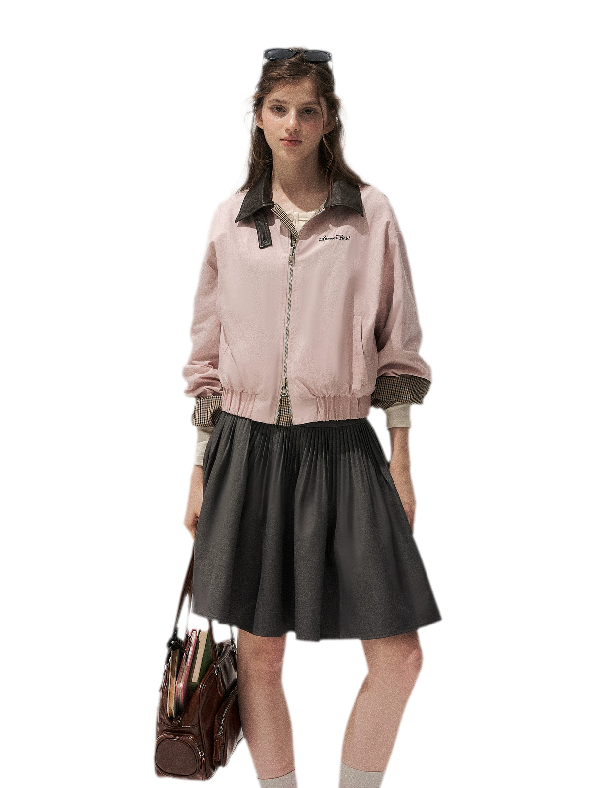 Reversible Houndstooth Cropped Jacket