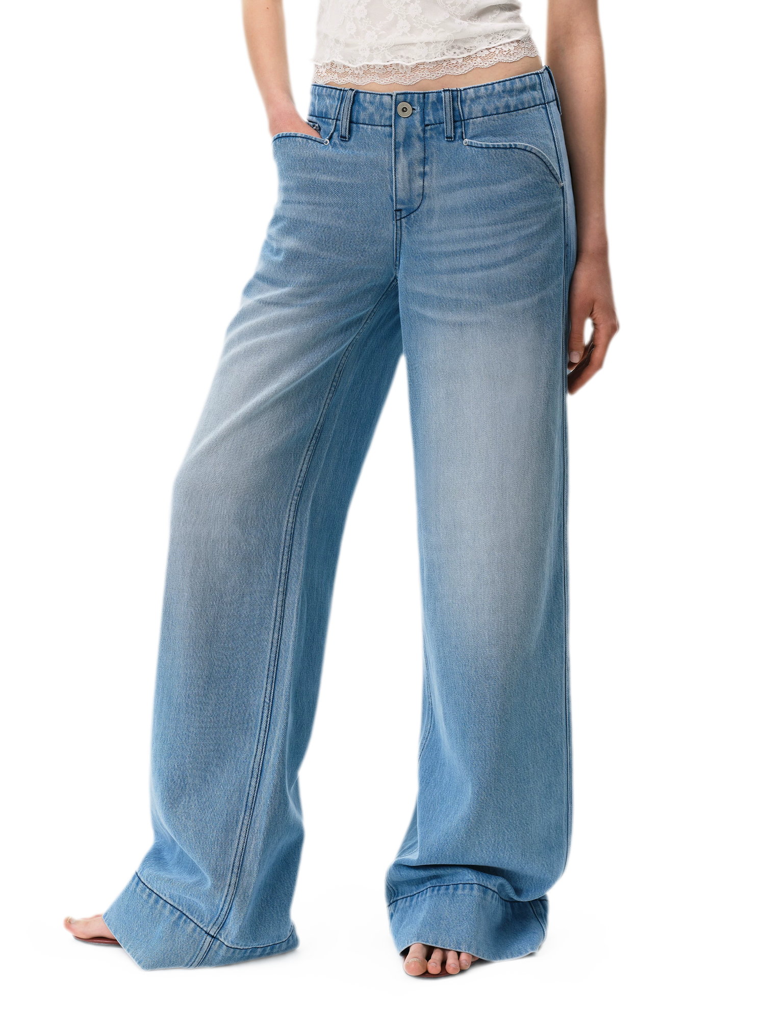 Lyocell Wide-Leg Jeans