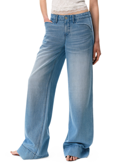 Lyocell Wide-Leg Jeans