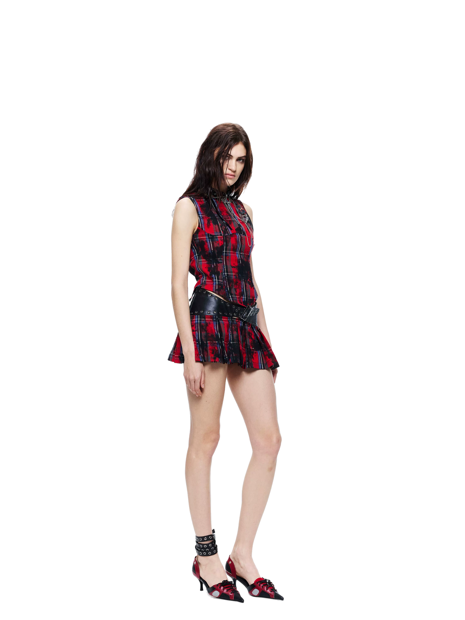 Deconstructed Plaid Two-Piece Set