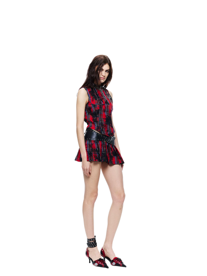 Deconstructed Plaid Two-Piece Set