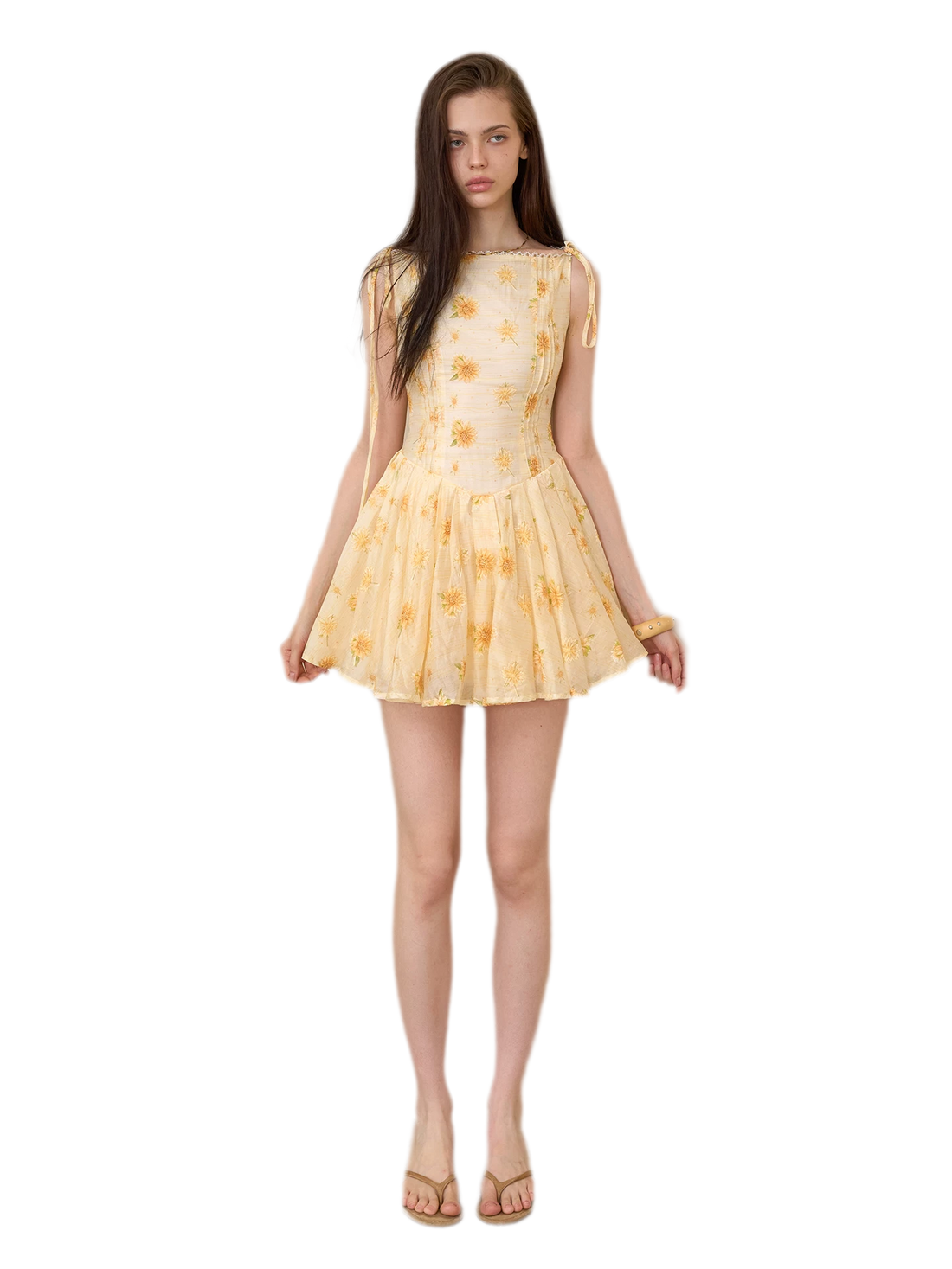 Daisy Embroidered Mini Dress