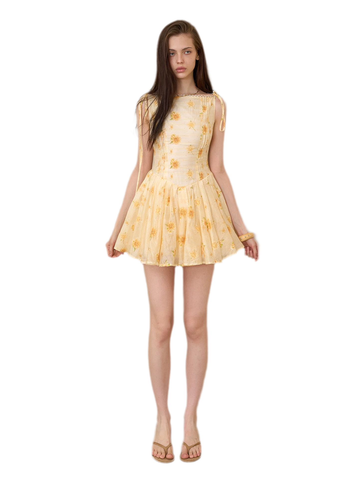 Daisy Embroidered Mini Dress