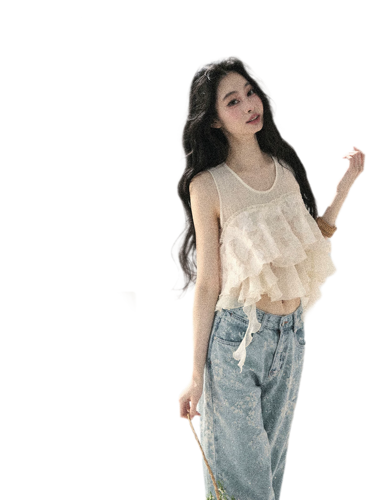 Moonlight Chiffon Crop Top
