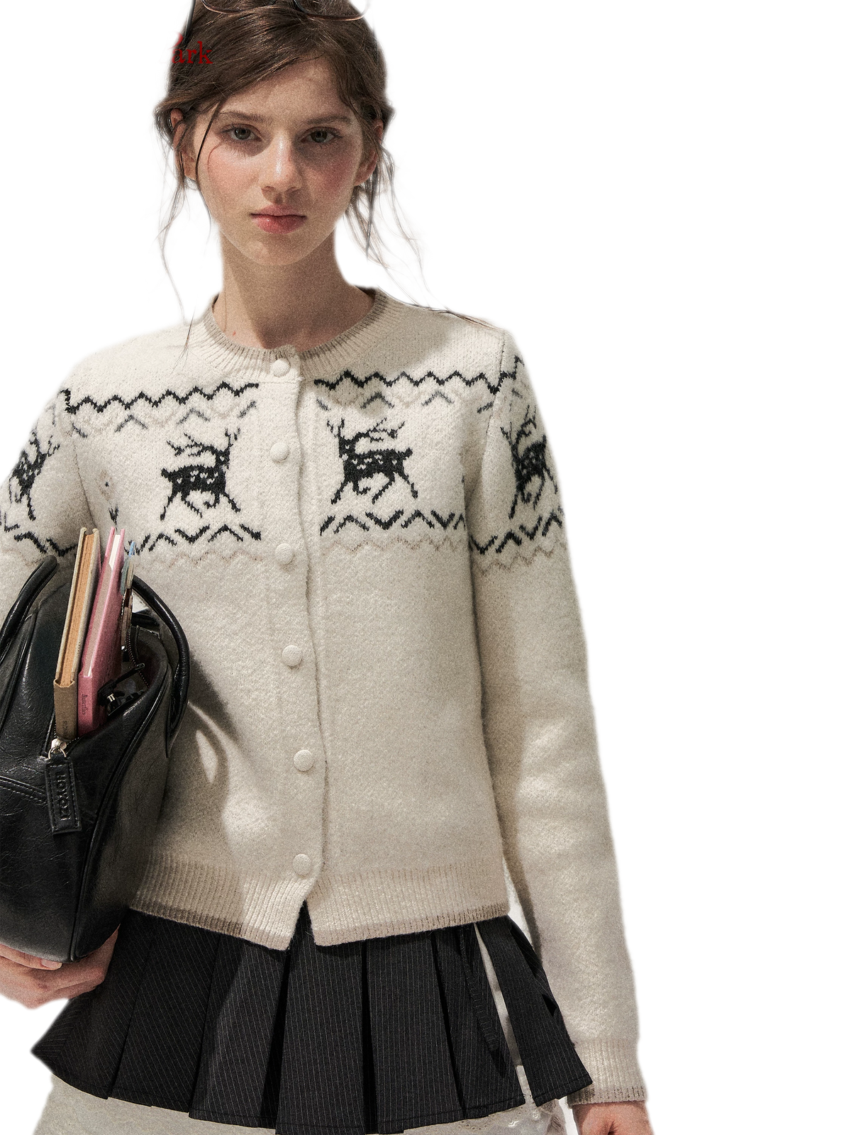 Fair Isle Cropped Cardigan