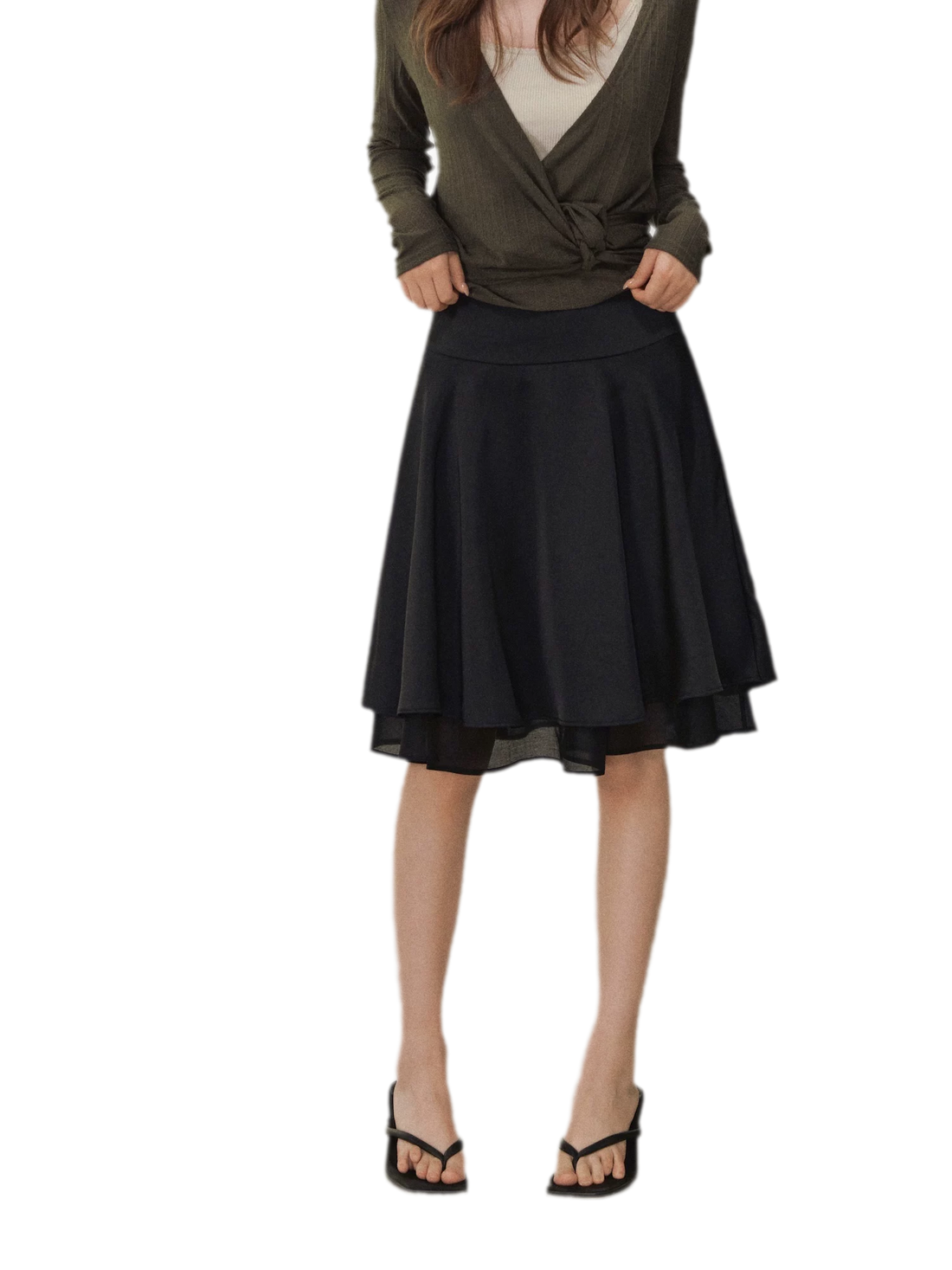 Satin Midi Skirt