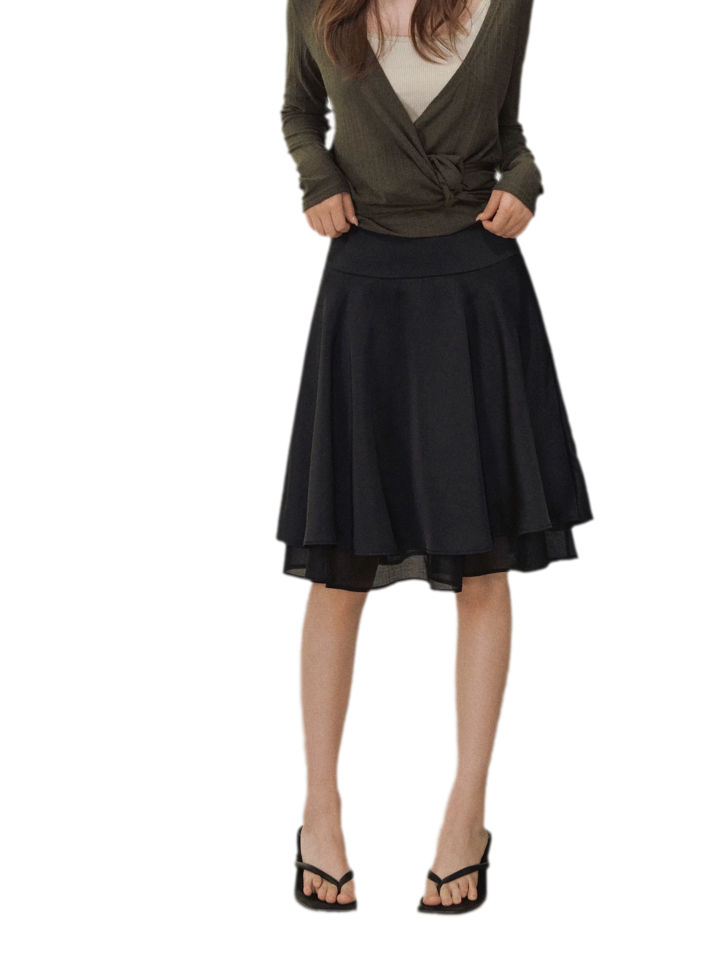 Satin Midi Skirt